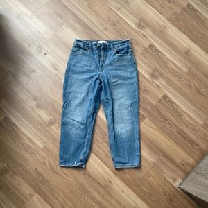 Abercrombie and Fitch Curve Love High Rise Mom Jean Short (Medium Wash)